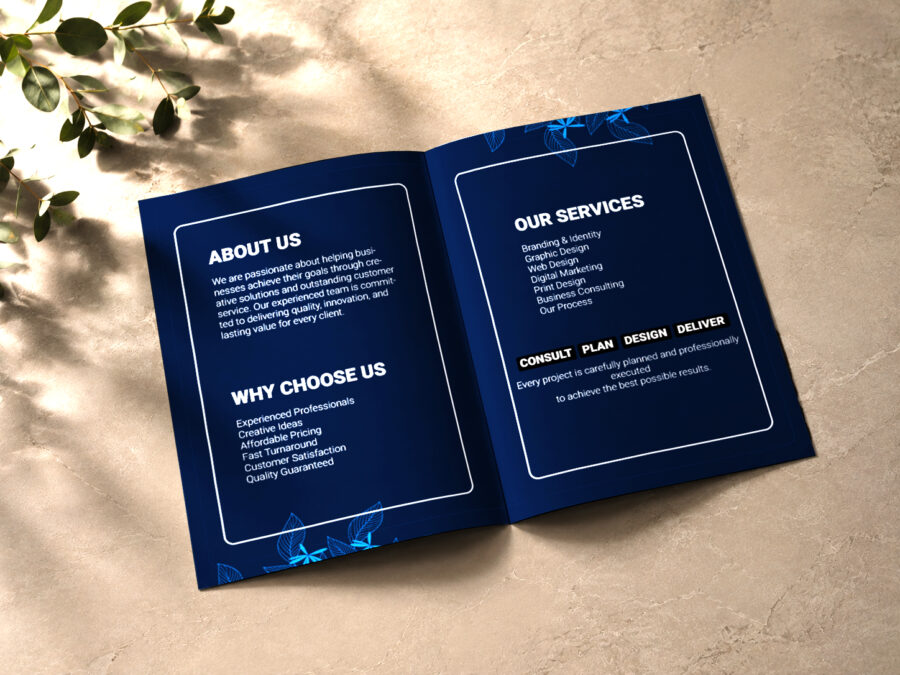 Corporate Business Bi-Fold Brochure Template