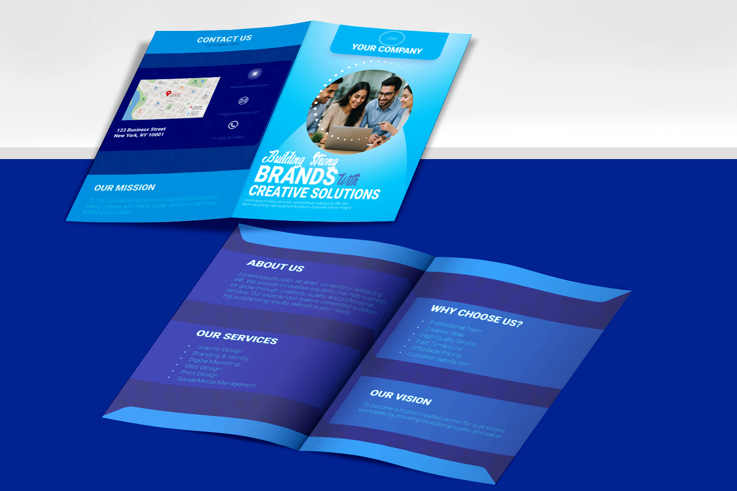 Professional Bi Fold Brochure Design Template